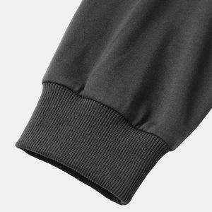 Venta al por mayor 100% de algodón polar personalizable transpirable color sólido invierno cálido con capucha pulóver sudaderas con capucha para los hombres - Product Image 5