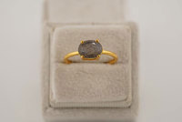 Anillos Vintage Hechos a Mano con Certificación IGI, Plata de Ley 925, Forma Ovalada, Calcedonia Rosa Fucsia, Engaste de Bisel 8X10MM, Unisex, Rodio