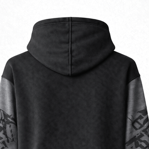 Sweat à capuche unisexe à col croisé, coupe ample, décontracté, doux, 100% coton molletonné, manches longues, pour tous les jours, streetwear - Product Image 5