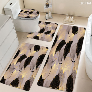 Custom Printed Printed <b>Bathroom</b> Rug <b>Set</b> for <b>Bathroom</b> Non-Slip <b>Shower</b> Curtain Bath Mat - Product Image 1