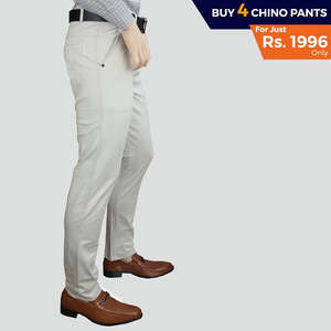 Paquete de 4 pantalones chinos de algodón para hombre - Product Image 5