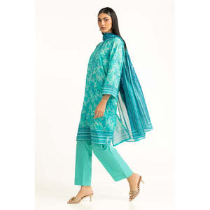 Conjunto de Traje de Jardín Estampado de 3 Piezas para Mujer Aqua - Product Image 2