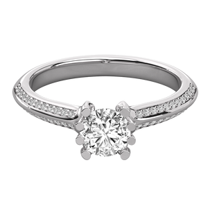 Bague pour femme en or 9 carats avec diamant solitaire cultivé en laboratoire - Product Image 3