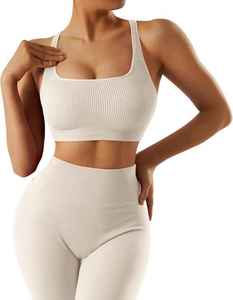 Vêtements de sport sans coutures Ensemble de 2 pièces de yoga pour femmes Service OEM Soutien-gorge de sport fitness léger sexy taille personnalisée et leggings d'entraînement - Product Image 6