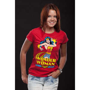 Camiseta de Mujer Wonder Woman, Informal, Transpirable, Corte Ajustado, Talla XS XXS XL, Talla Única - Product Image 1