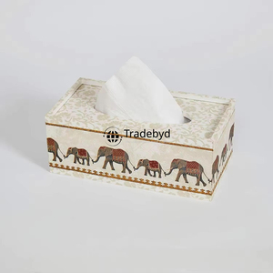 ที่ใส่กระดาษทิชชูไม้เคลือบลายพิมพ์ งานแฮนด์เมด ตกแต่งบ้าน เป็นมิตรกับสิ่งแวดล้อม สำหรับธุรกิจโรงแรมและร้านอาหาร - Product Image 3