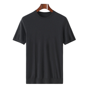 Camiseta de Verano para Hombre, Estilo Casual, Color Sólido, Cuello Redondo, Manga Corta, 100% Algodón, Transpirable, de Secado Rápido, Antiarrugas - Product Image 3