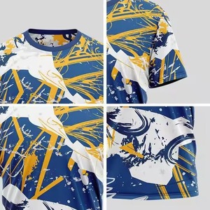 Nouveau Style refroidissement tissu col rond T-shirt tricoté vêtements de sport T-Shirt séchage rapide plaine hommes T-Shirts en gros ronds - Product Image 5