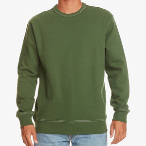 Logo personnalisé hommes coupe ample pull-over sweatshirts motif solide style décontracté vêtements d'hiver vêtements de base - Product Image 1