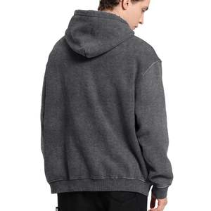 100% coton sweats à capuche blanc épais polaire poids lourd surdimensionné Streetwear sweats à capuche impression personnalisée Logo hommes sweats à capuche et sweat-shirts - Product Image 6