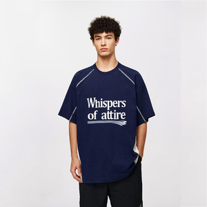 Pull en jersey de coton lourd de haute qualité, nouveau modèle OEM, épaules tombantes, coupe ample, lettres surdimensionnées, longueur standard, col rond - Product Image 3