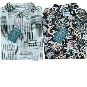 AOP Print 100% Cotton <b>Satin</b> <b>Men's</b> Short Sleeve <b>Shirt</b> Casual Formal Solid Breathable Anti-Pilling Eco-Friendly Perfect Summer - Product Image 3