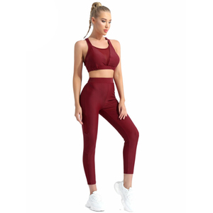 Vente en gros 2024 Vêtements de sport personnalisés de haute qualité pour femmes Ensemble de gymnastique deux pièces-Pantalon court et soutien-gorge pour le fitness et le yoga - Product Image 6