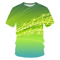 Nouveaux T-shirts Décontractés Imprimés Tendance Personnalité Loisirs Col Rond Manches Courtes Hauts Mode Été 100% Coton Respirant Léger