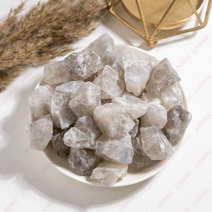 High Quality Attractive Blue Calcite Agate Carved <b>Crystal</b> Gemstone Rough Chunks - Product Image 2