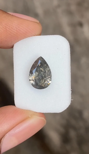 Diamante Natural de Color Gris Oscuro Fantasía de 3.01 Quilates, Certificado, Corte Pera, 7506235696, DIAMANTE RARO para Anillo de Compromiso de Ensueño - Product Image 3