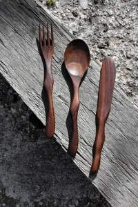 High on Demand Durable Handmade <b>Wooden</b> <b>Spoon</b> <b>Set</b> with Heat Safe Body for Rice Serving Curry Mixing and Daily Kitchen Utility - Product Image 4