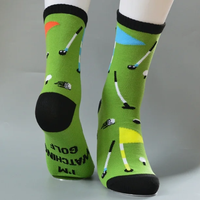 Drôle personnalisé coton équipage chaussettes 'Ne pas déranger je regarde Golf 'citation pour hommes femmes en gros Vietnam articles à vendre en vrac