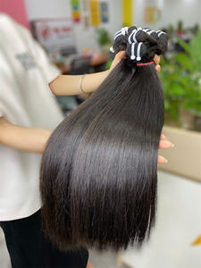 Cabello humano crudo vietnamita, trama de pelo liso natural, cabello grueso y liso sin enredos sin caída - Product Image 6