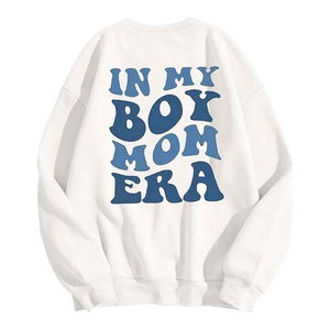 Jersey de algodón 100% para mujer, sudaderas con hombros caídos de gran tamaño con estampado personalizado, ropa de calle, ropa cálida de invierno con frente largo - Product Image 5