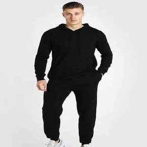 Survêtement en polyester pour hommes Ensemble de jogging survêtement personnalisé Ensemble de jogging piste vierge marque privée Ensemble de survêtement pantalon de survêtement et sweat à capuche pour hommes - Product Image 4