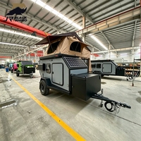 Mini caravane ultra-légère, petite caravane remorquable pour le camping en voiture et les voyages en famille