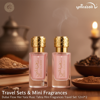 Coffret de voyage miniatures de parfum floral For Dubai Flower Musc Tahara Eau de Parfum en spray 12ml*2 pour femme, flacon en verre, France