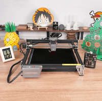 Prix d'Usine K1 MINI Portable Graveur Laser CNC 10W 3030 avec Assistance d'Air DIY, Machine de Découpe Laser à Diode pour Contreplaqué, MDF, Cuir, Papier