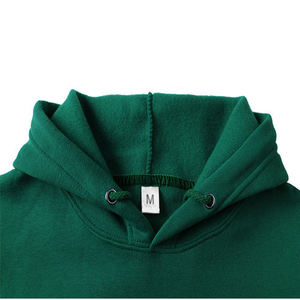 Sweat-shirt à capuche vert uni pour homme, pull décontracté, streetwear d'hiver - Product Image 5