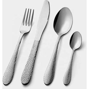 Venta al por mayor logotipo personalizado cubiertos de acero inoxidable plata níquel mango largo cubiertos cuchara y tenedor conjunto - Product Image 2