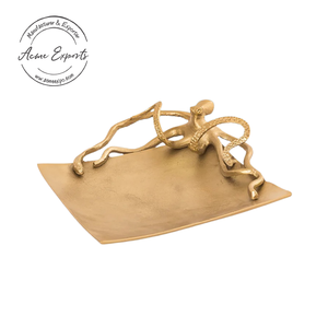 Elegant Rectangular Gold <b>Tray</b> with Textured Finish Perfect for Luxury Serving <b>Table</b> Decor and Modern Home Styling - Product Image 5