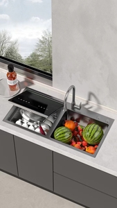 <span class=keywords><strong>Lave</strong></span>-<span class=keywords><strong>vaisselle</strong></span> à chargement par le haut 3-en-1, design compact, <span class=keywords><strong>cuve</strong></span> en acier inoxydable, stockage sans odeur et verrouillage enfant - Product Image 5