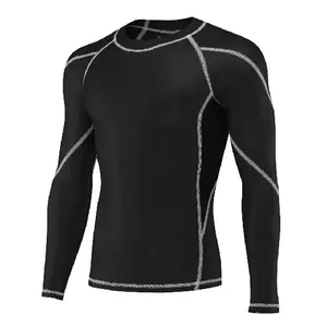 2025 conception personnalisée Rash Guard Compression Rush Guard sur mesure manches longues blanc Mma Rush Guard hommes - Product Image 4