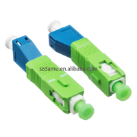 DAMU SC/APC macho a LC/UPC hembra monomodo 9/125um acoplador de adaptador de fibra óptica híbrido 1 año de garantía para redes de telecomunicaciones