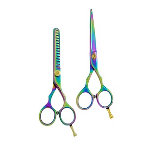 Juego de tijeras rectas profesionales de acero inoxidable para peluquería, herramienta de corte de pelo con punta afilada y logotipo personalizado de 6 pulgadas, suministros para peluquería - Product Image 4