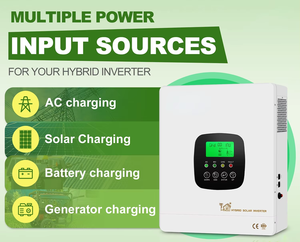 Convertisseur solaire hybride HOULI 3kw 4kw 6kw 8kw 10kw, système solaire connecté au réseau, convertisseur de réseau 230V, onde sinusoïdale pure - Product Image 4