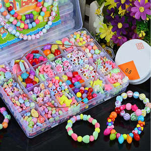 Creative <b>Plastic</b> <b>Beads</b> Toy for Girls Boxed Bracelet Making Jouet - Product Image 2