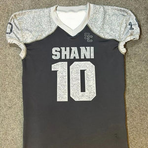 Ensemble d'uniformes de football américain pour enfants, manches courtes avec motif animal, technique de sublimation pour les saisons d'été et d'hiver - Product Image 1