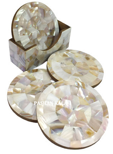 New Luxuries Marble Inlaid Kitchen <b>Coaster</b> <b>Set</b> for Home Decoration and Corporate Gifts With Fine Finishing Best Manufacture And - Product Image 3