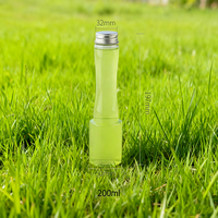 Sans BPA 200ml Bouteilles de boissons froides en forme de tour en plastique PET vides Conteneurs de boissons gazeuses en carbone Soda Bouteilles de café à infusion froide