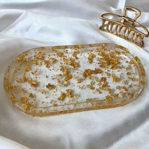 Qualité meilleur plateau de service en bois poli avec flocons d'or taille personnalisée forme carrée écologique mariage maison cuisine table - Product Image 2