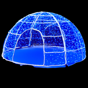 Sculpture d'extérieur 3D lumineuse Château de glace, pingouin, ours polaire, igloos pour spectacle de Noël commercial et spectacle de lumières de zoo - Product Image 2