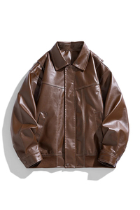 <b>Jacket</b> Stand Vintage Winter Clothes Custom Embroidered Logo Leather <b>Baseball</b> <b>Bomber</b> <b>Jacket</b> - Product Image 4