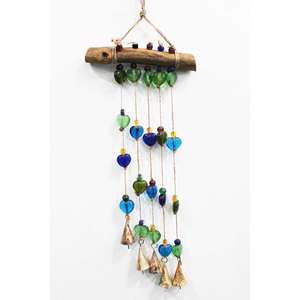 Handmade Boho Garden Hanging Windchime Multi-Colour Heart Shaped Sun Catcher Beaded <b>Chime</b> - Product Image 5