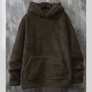 OEM logotipo personalizado Sherpa Fleece HOODIE hecho a medida Furry Sherpa Fleece Hoodie Hombres - Product Image 5