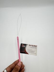 Lazo de tracción de cuentas rosas para extensiones de cabello, aguja de bucle de acero inoxidable, alicates para extensiones de cabello, herramienta de Metal - Product Image 2