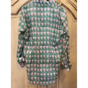 Camisa de Gasa con Bordado Floral para Mujer, Talla Única, Corte Holgado, para Verano, Otoño, Fiestas en el Jardín - Product Image 4