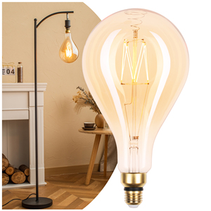Ampoule LED <span class=keywords><strong>Edison</strong></span> en verre couleur ambre PS160 PS52 7W 2000K 600lm Ra82, prix d'usine, pour décoration vintage - Product Image 3
