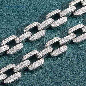 Gran oferta, collar de cadena rectangular para hombre, plata 925, chapado en oro de 14 quilates, Diamante de moissanita helada de 12mm, elegante y elegante - Product Image 6