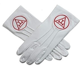 ถุงมือผ้าฝ้ายปักลายพระราชกกุธภัณฑ์ถุงมือช่าง - Product Image 4